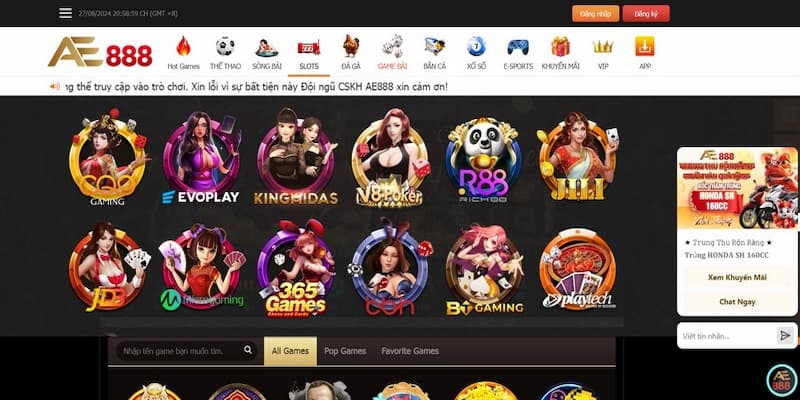 Game bài ae888 là sân chơi nhiều người yêu thích hiện nay với đa dạng thể loại